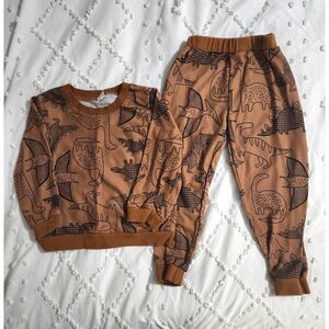 Toddler Dinosaur 2-Piece Outfit Set | SHEIN | Size 3T (Tag 100)